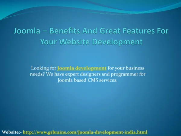 Joomla – Benefits And Great Features For Your Webs
