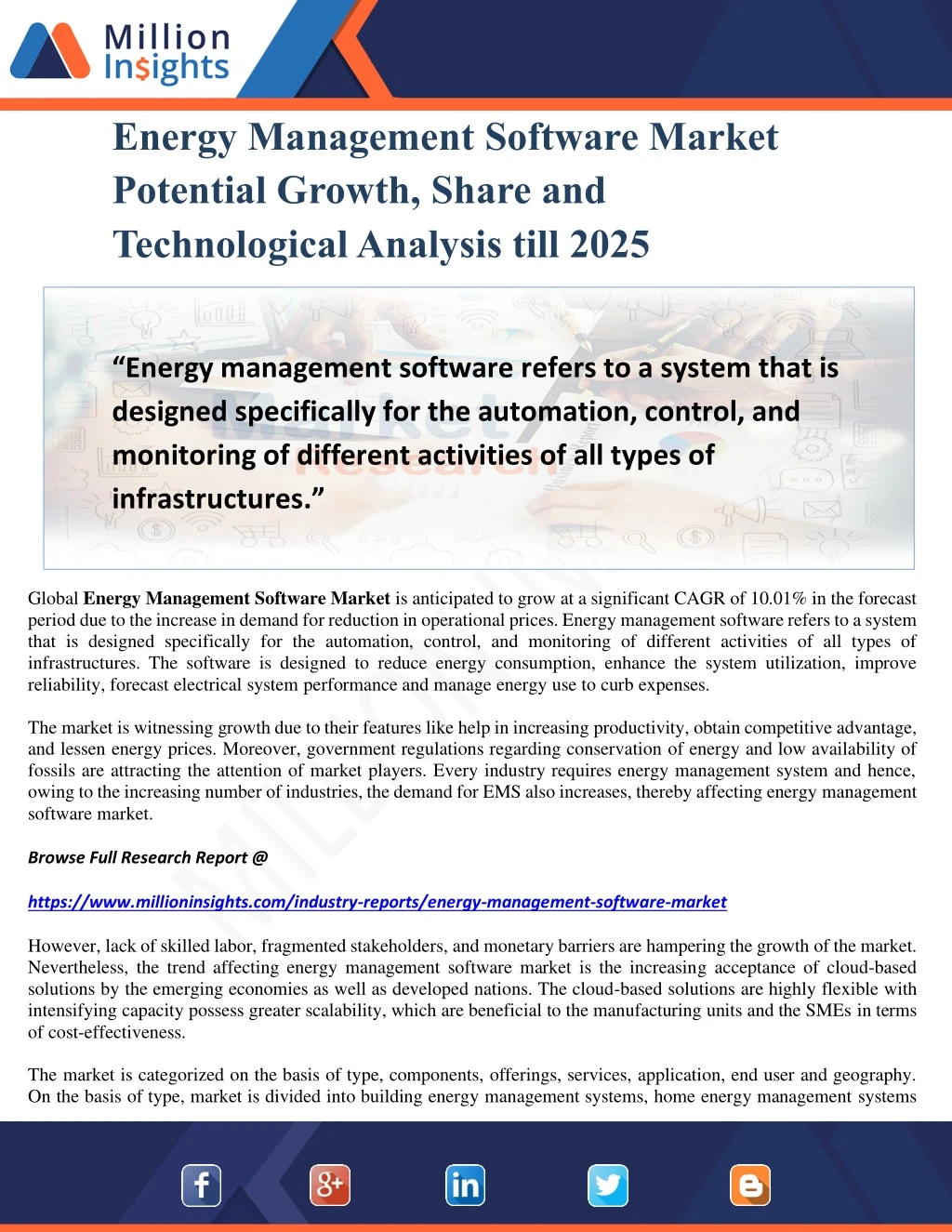 energy management software market potential