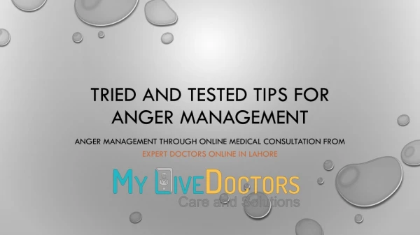 TRIED AND TESTED TIPS FOR ANGER MANAGEMENT