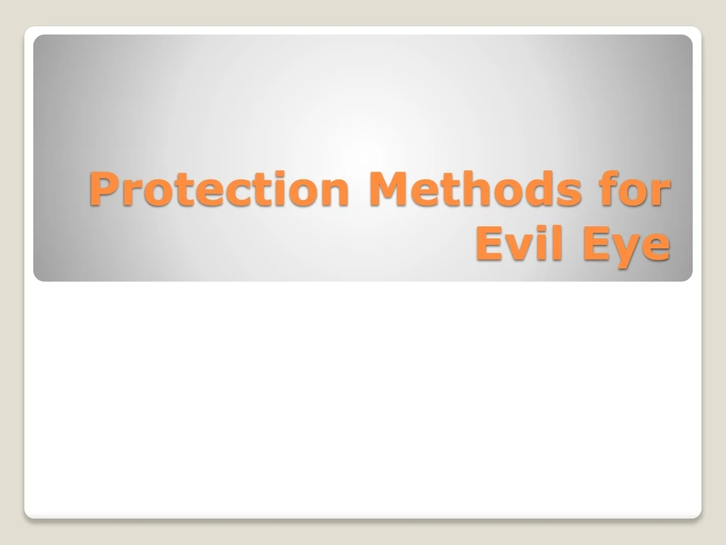 protection methods for evil eye