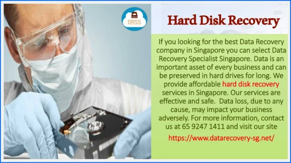 Data Recovery Specialist Singapore