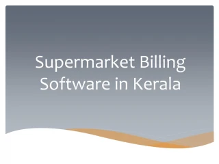 Supermarket Billing Software - slide 1