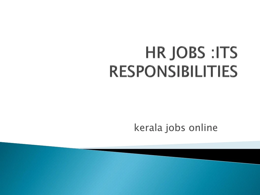 hr jobs its responsibilities