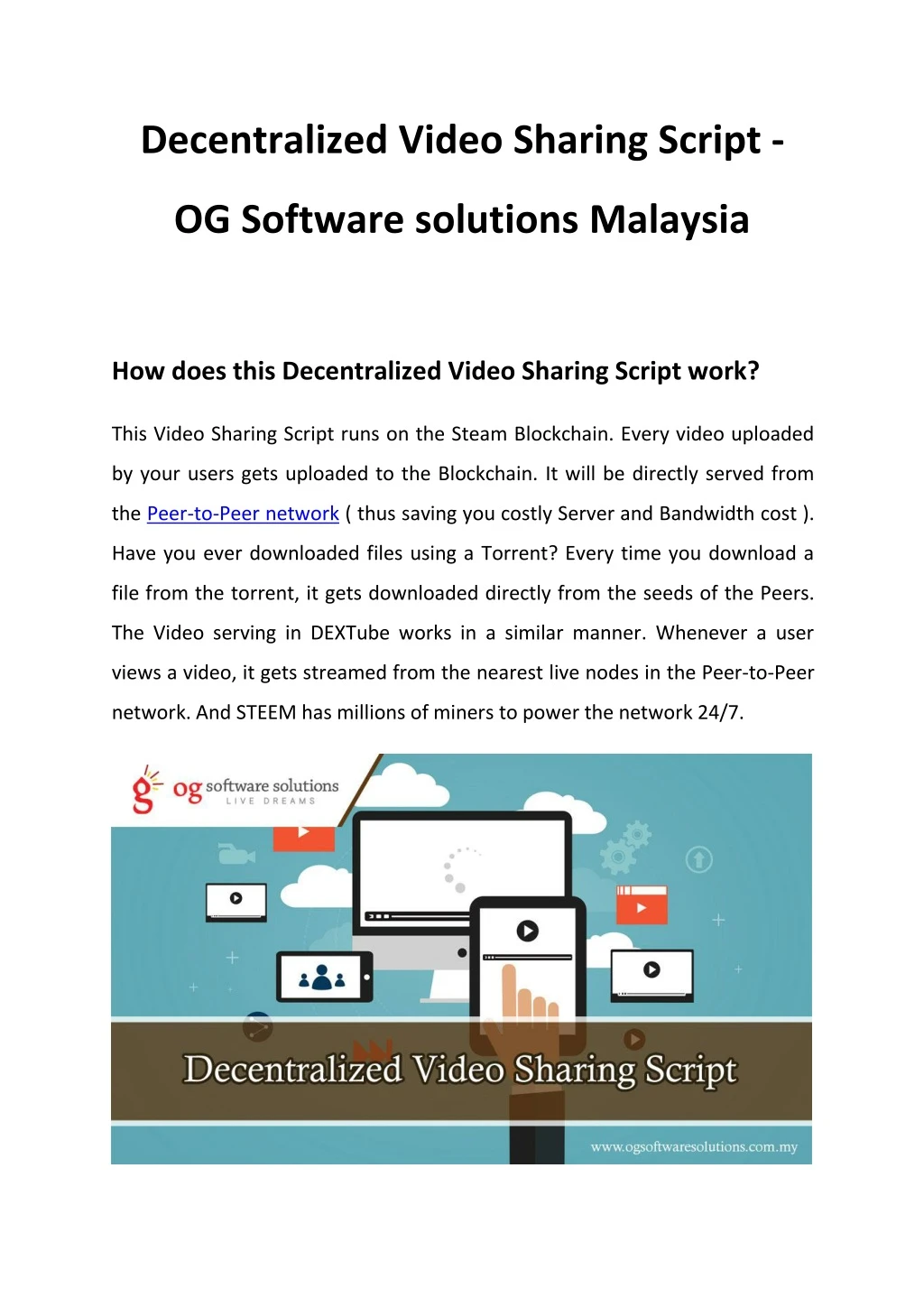 decentralized video sharing script