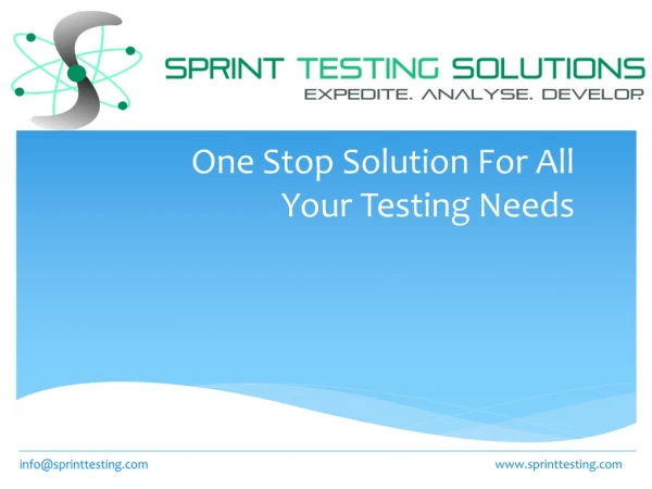 Sprint testing solution introduction to services