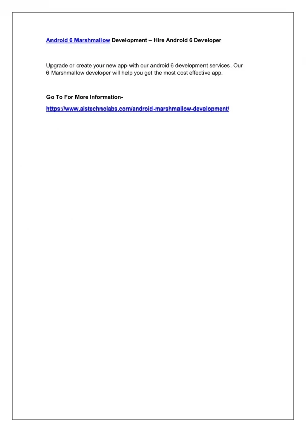 android 6 marshmallow development hire android