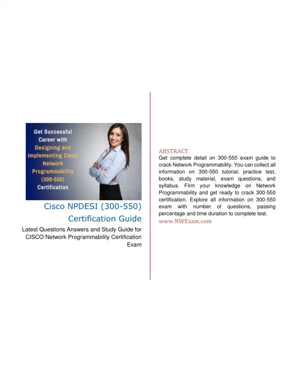 abstract get complete detail on 300 550 exam