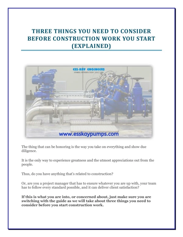 three things you need to consider before