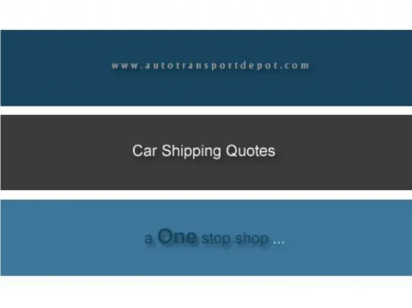 AutoTransportDepot.Com - How to save money on your car shipp