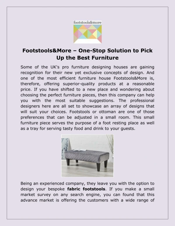 footstools more one stop solution to pick