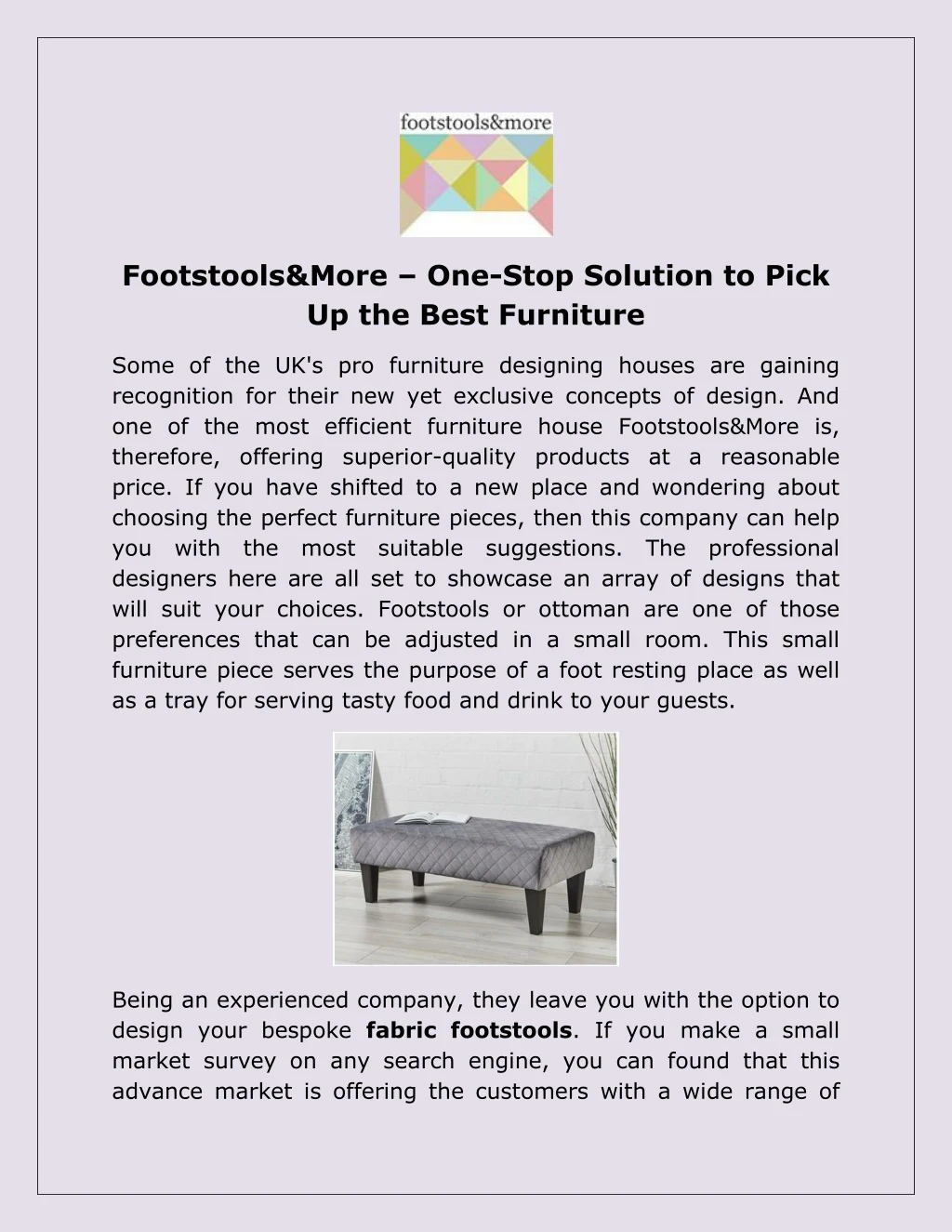 footstools more one stop solution to pick