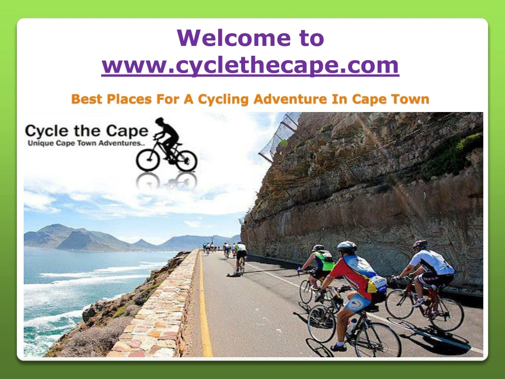 welcome to www cyclethecape com