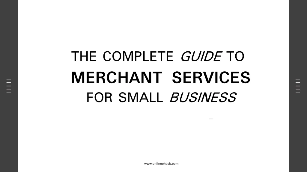 the complete guide to merchant services for small