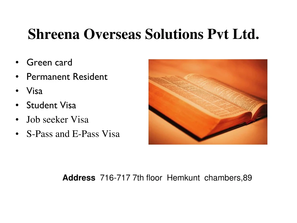 shreena overseas solutions pvt ltd