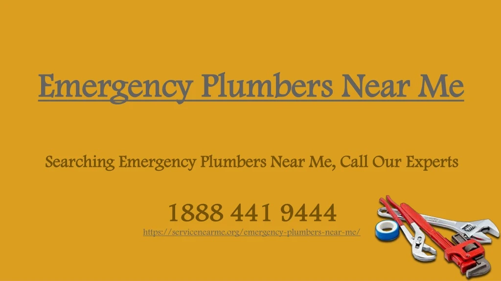 emergency plumbers near me