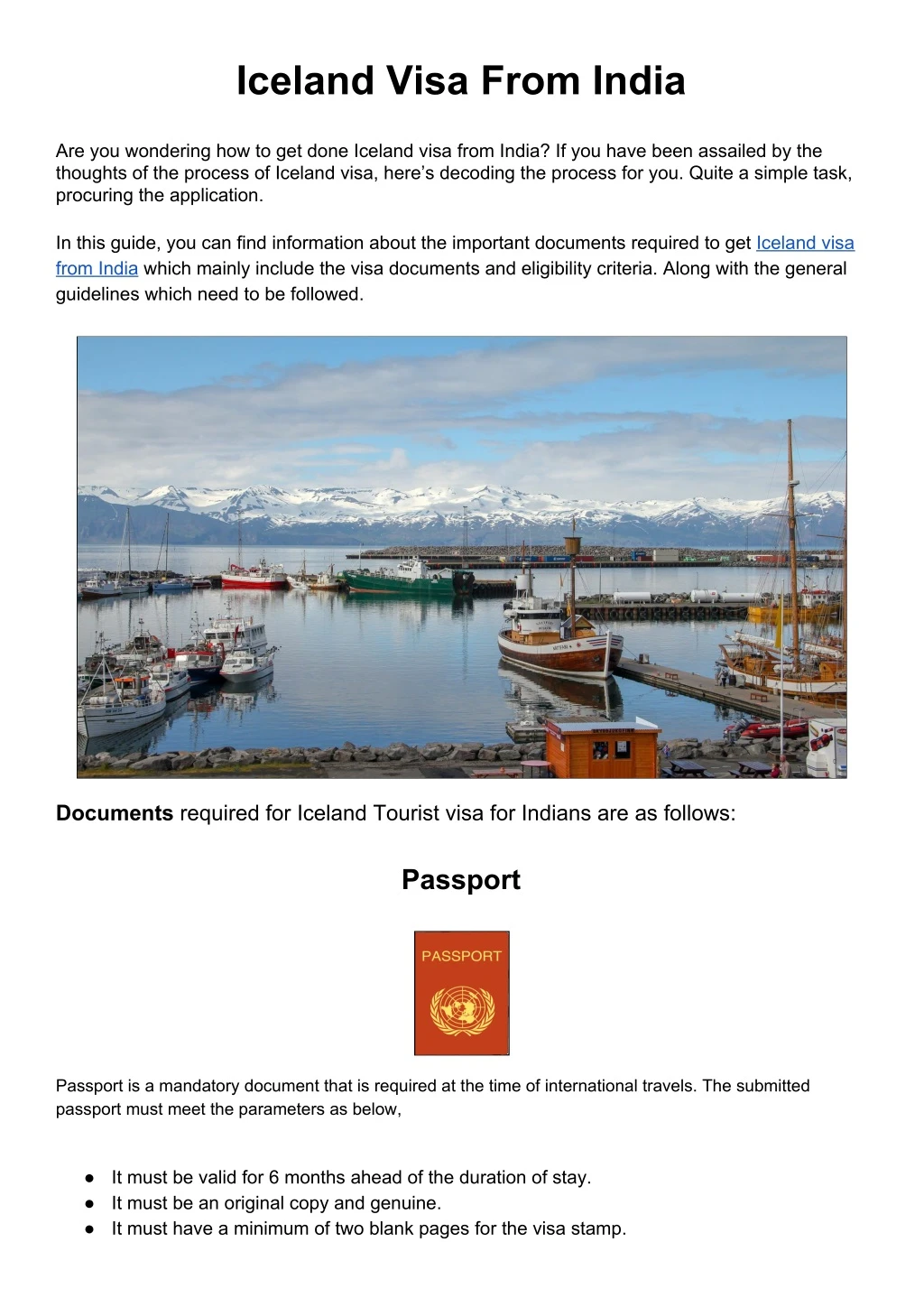 iceland visa from india