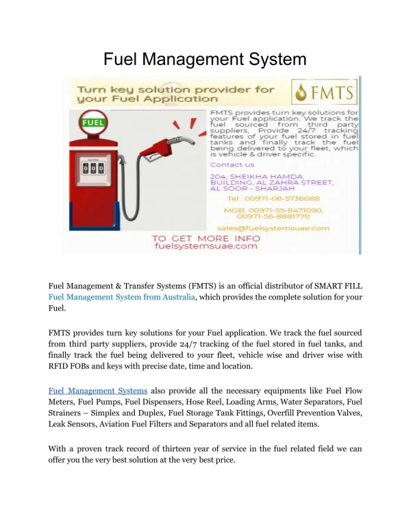fuel management system