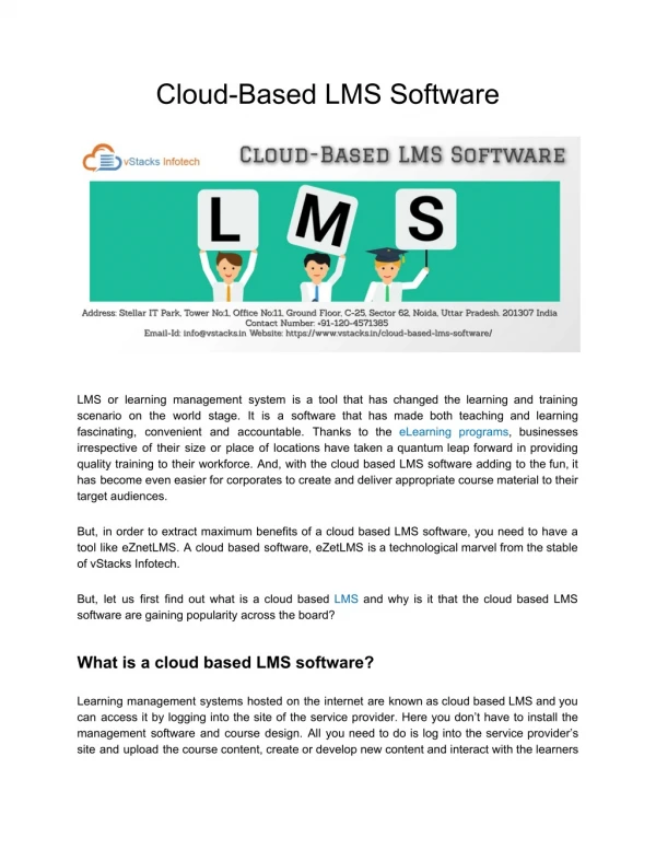 Cloud-Based LMS Software