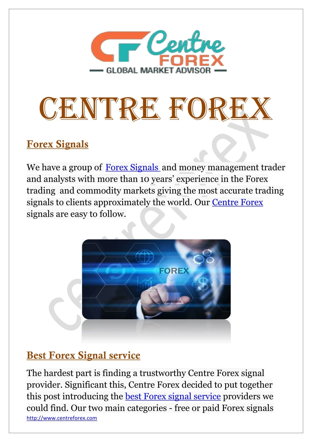 centre forex