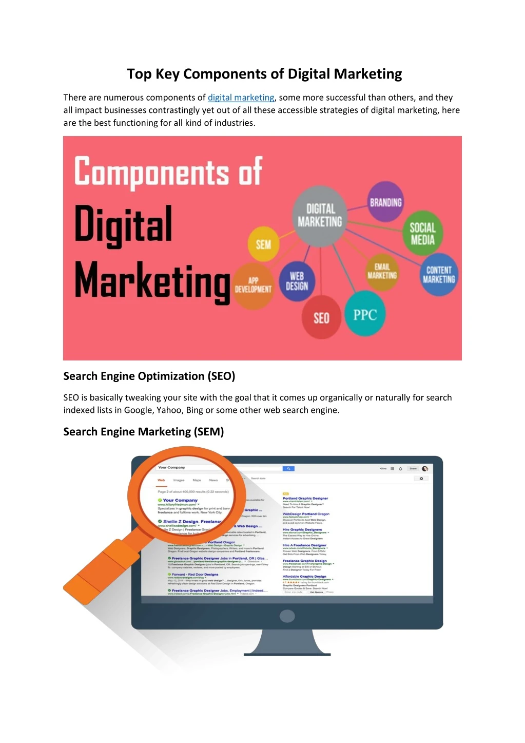 top key components of digital marketing