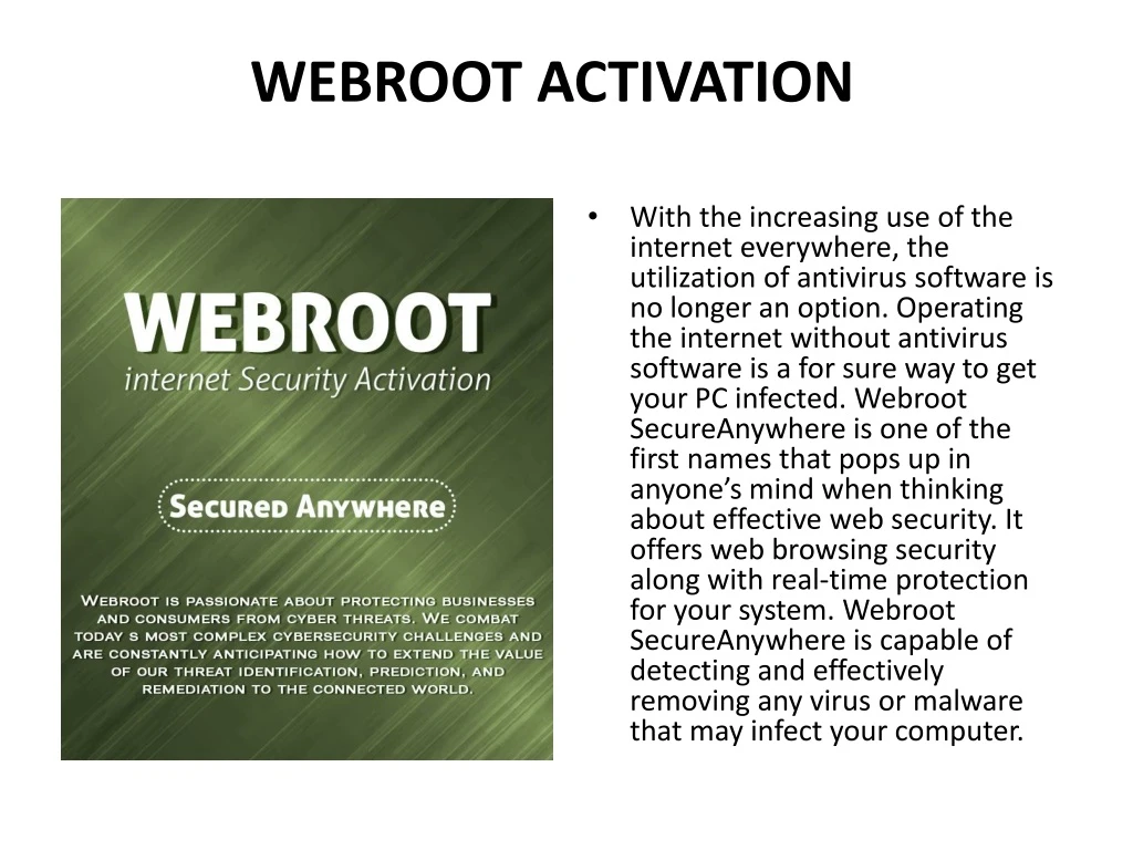 webroot activation