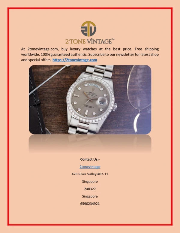 Buy Rolex Gmt Online in Singapore - 2tonevintage.com