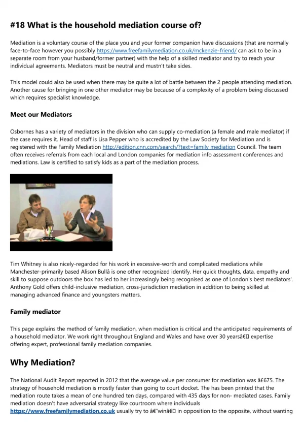 Where Will Parents access mediation Be 1 Year From Now?