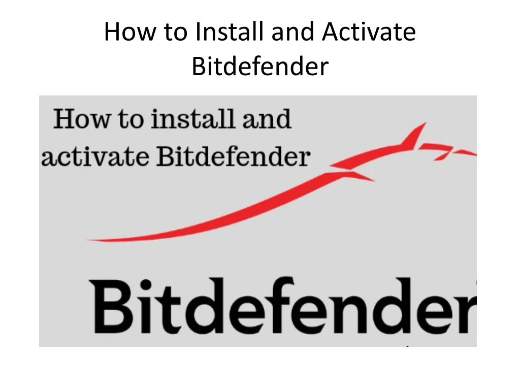 how to install and activate bitdefender