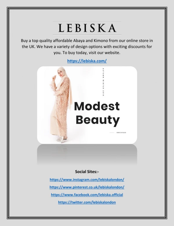 Hijab Online Islamic Clothing - LEBISKA