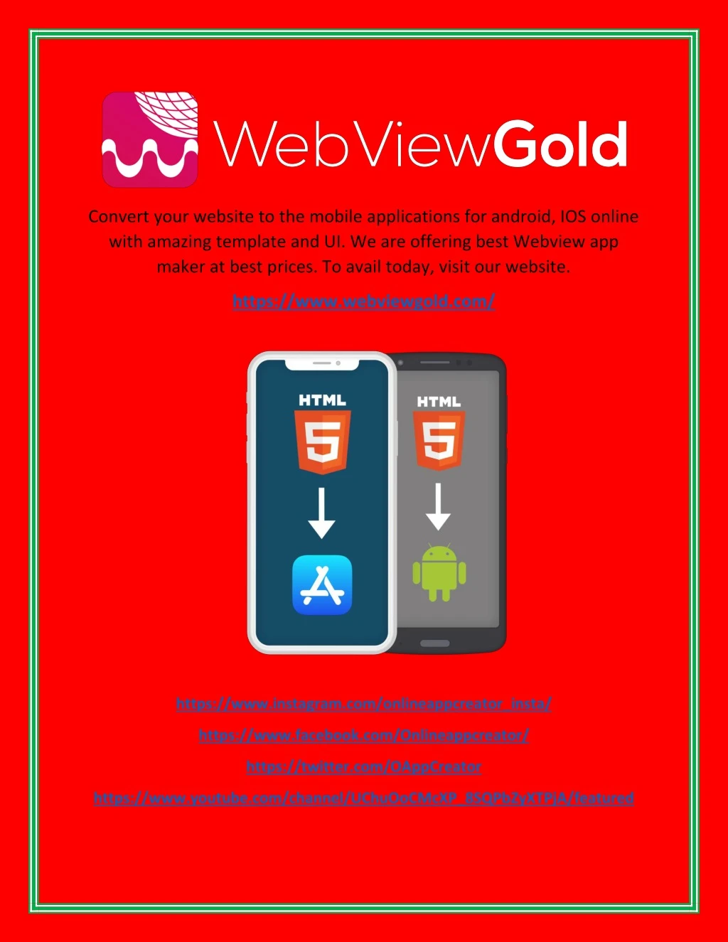 convert your website to the mobile applications