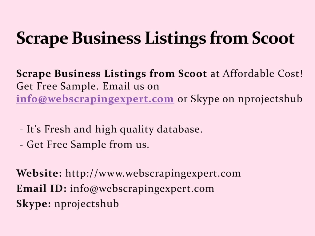 scrape business listings from scoot