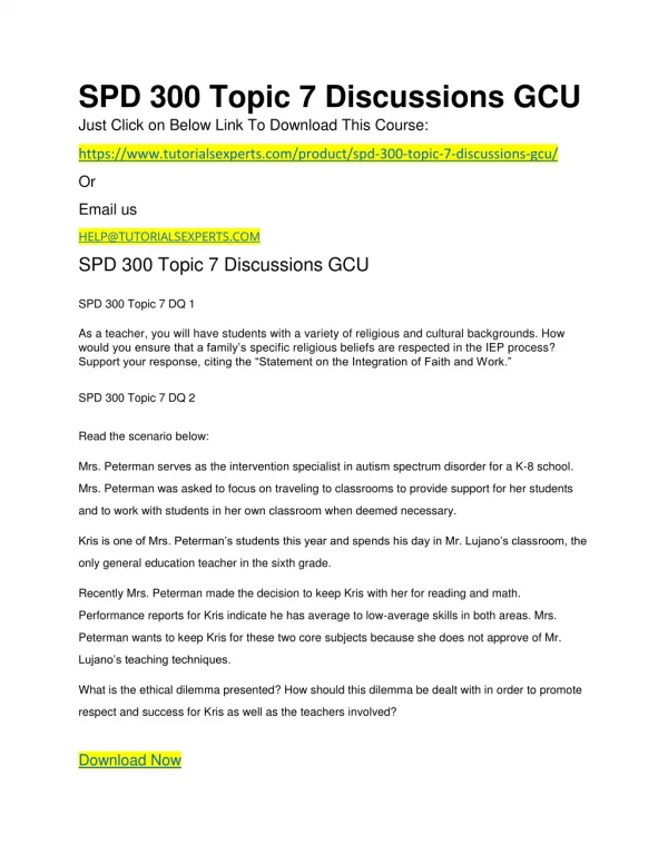 spd 300 topic 7 discussions gcu just click