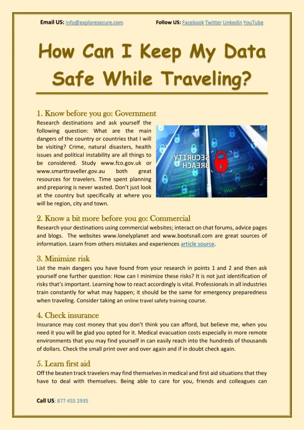 How Can I Keep My Data Safe While Traveling?