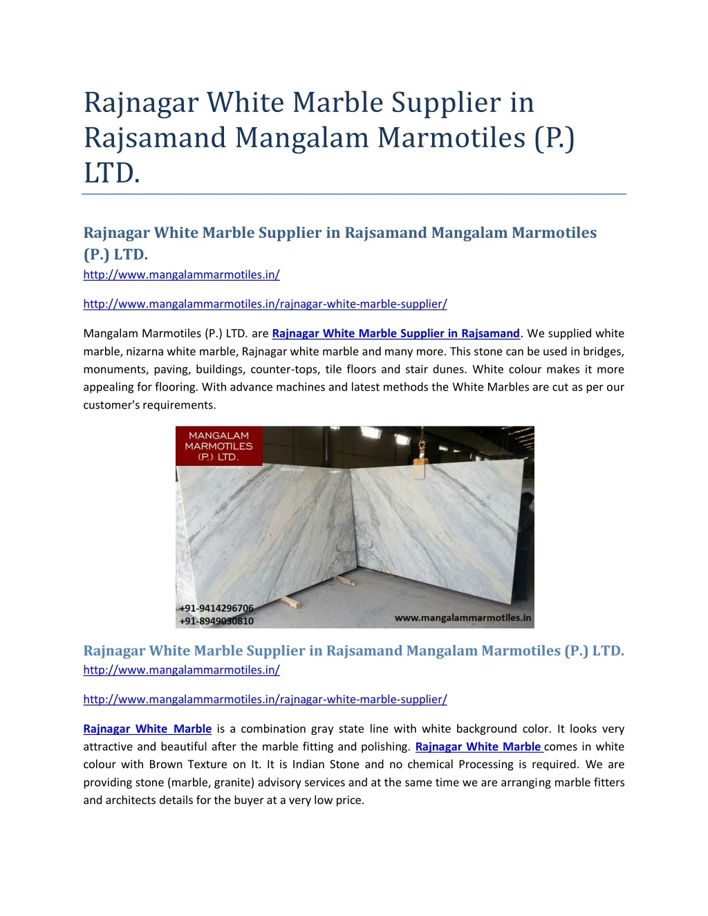 rajnagar white marble supplier in rajsamand