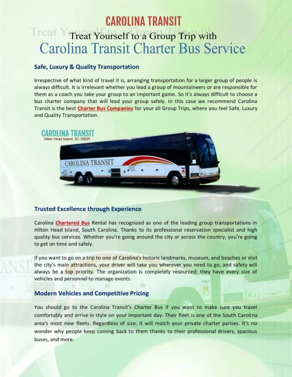 Charter bus companies