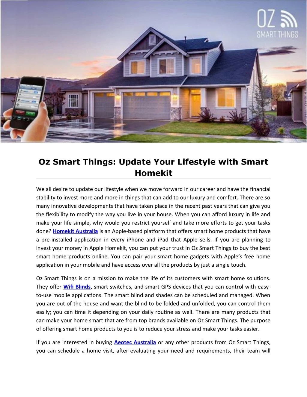 oz smart things update your lifestyle with smart