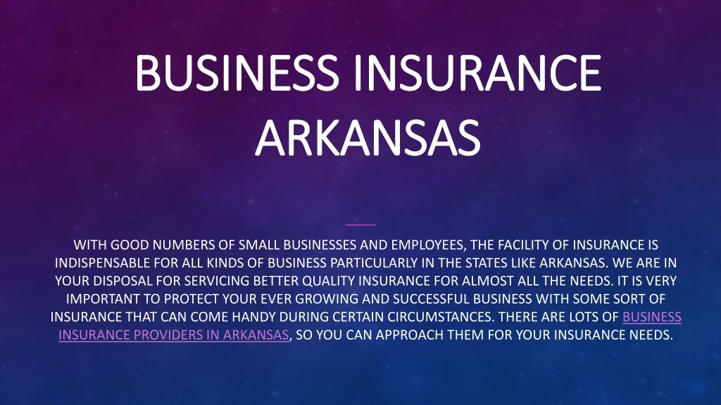 business insurance arkansas