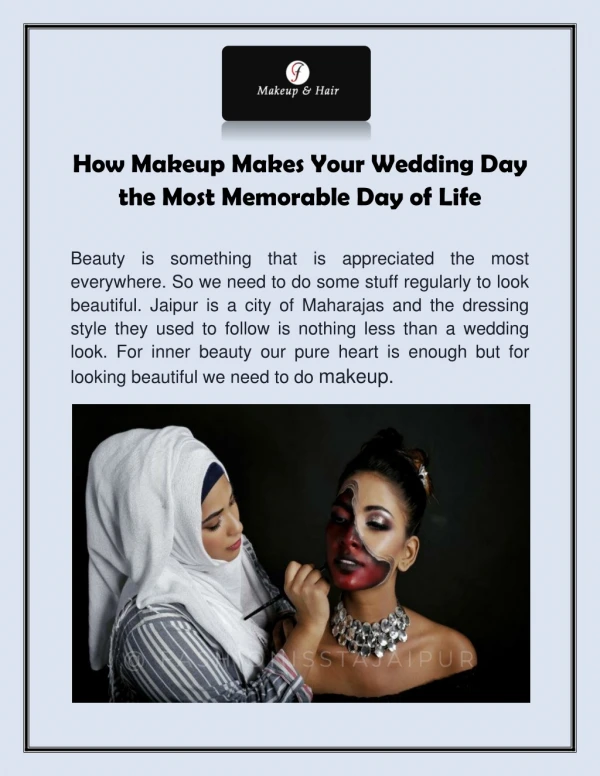 How makeup makes your wedding day the most memorable day of life