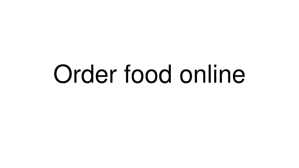 order food online