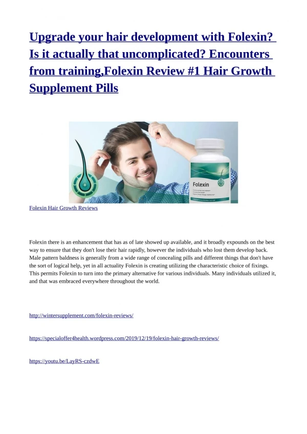 Folexin Hair Growth Reviews
