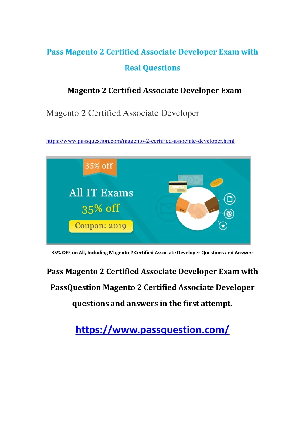 pass magento 2 certified associate developer exam