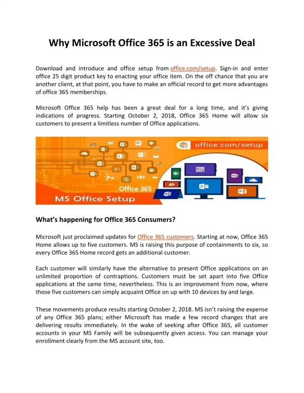 why microsoft office 365 is an excessive deal