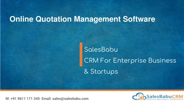online quotation management software