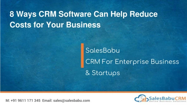 8 ways crm software can help reduce costs