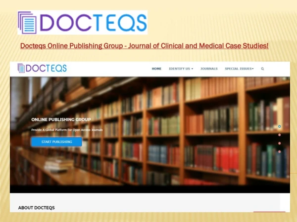 Journal of clinical and medical case studies