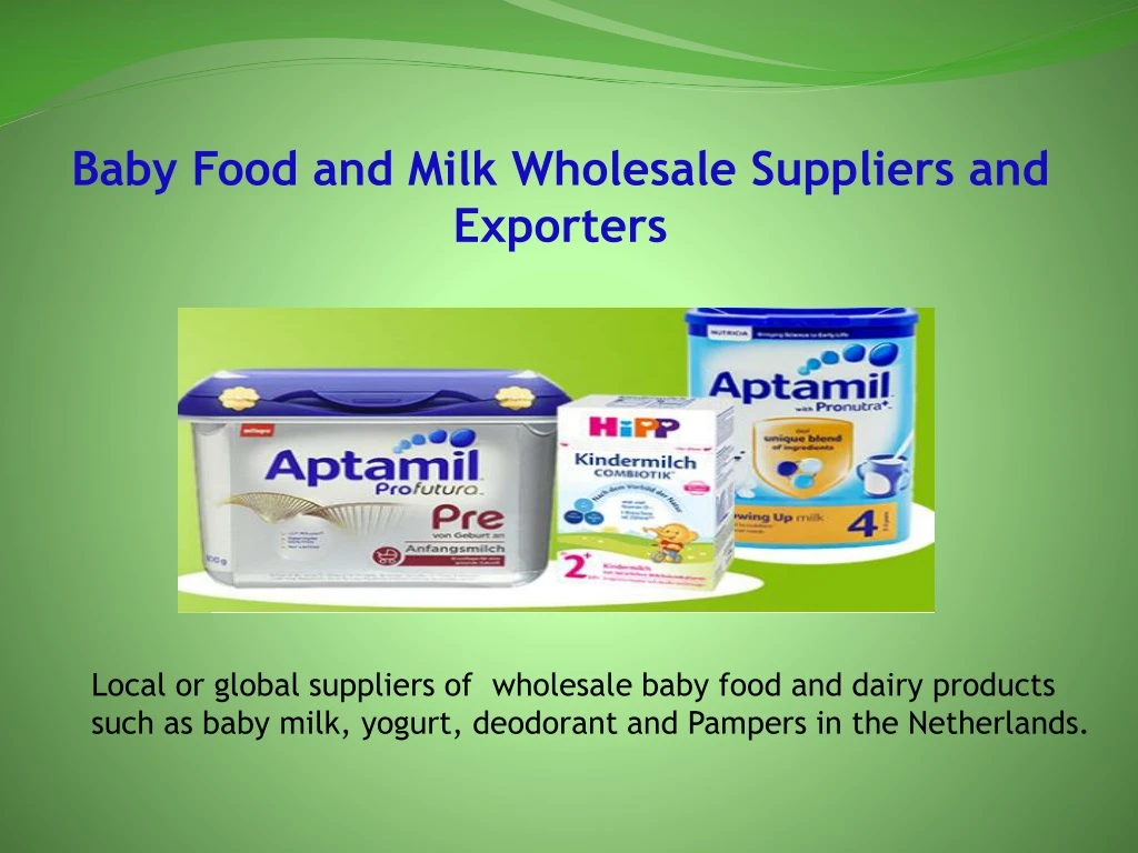 baby food and milk wholesale suppliers and exporters