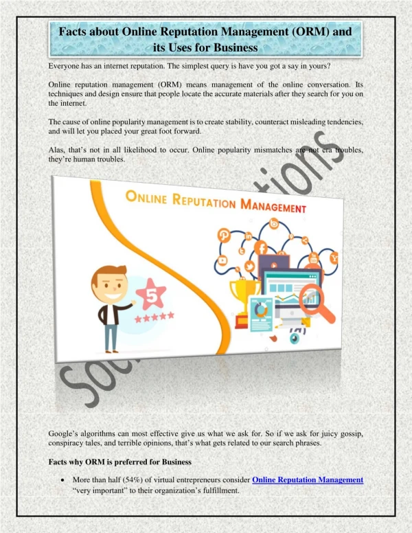 facts about online reputation management