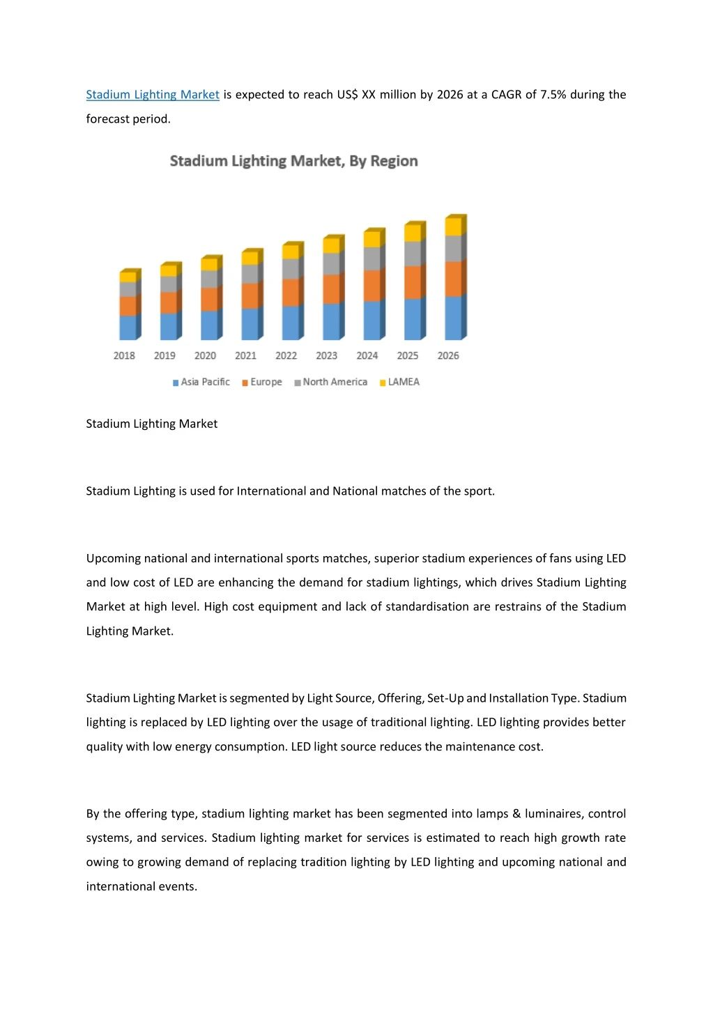stadium lighting market is expected to reach