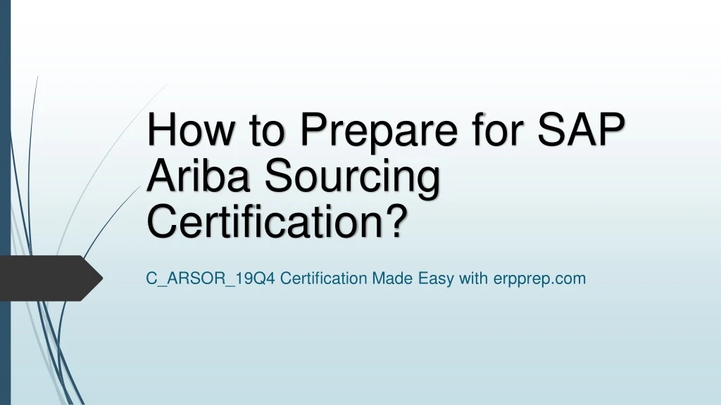 how to prepare for sap ariba sourcing