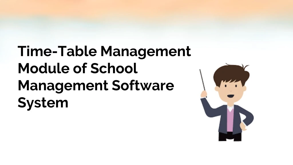 time table management module of school management
